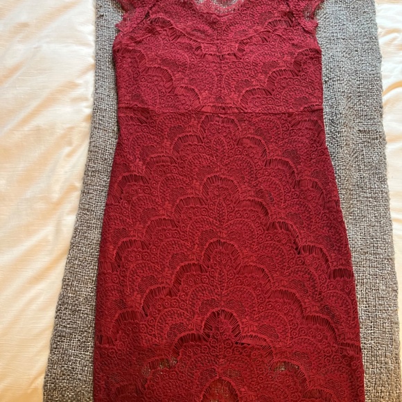 Intimately Free People Peek-A-Boo Lace
Burgundy Slip Dress - Picture 3 of 5
